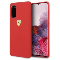 Ferrari Silicone Case for Samsung Galaxy S20 - Red