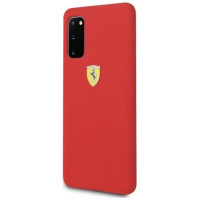 Ferrari Silicone Case for Samsung Galaxy S20 - Red