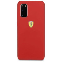 Ferrari Silicone Case for Samsung Galaxy S20 - Red
