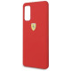 Ferrari Silicone Case for Samsung Galaxy S20 - Red