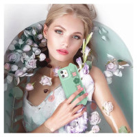 Kingxbar Sweet Series case decorated with original Swarovski crystals iPhone 12 Pro Max blue