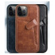 Nillkin Aoge Leather Case Flexible Armored Genuine Leather Case with Pocket for iPhone 12 Mini Black