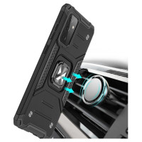 Wozinsky Ring Armor Case Kickstand Tough Rugged Cover for Samsung Galaxy A72 4G pink