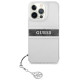 Guess GUHCP13LKB4GGR iPhone 13 Pro / 13 6,1" Transparent hardcase 4G Grey Strap Charm