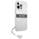 Guess GUHCP13LKB4GGR iPhone 13 Pro / 13 6,1" Transparent hardcase 4G Grey Strap Charm