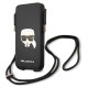 Karl Lagerfeld Torebka KLHCP12MOPHKHK 6,1" czarny/black hardcase Saffiano Ikonik Karl`s Head