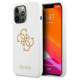 Guess GUHCP13LLS4GGWH iPhone 13 Pro / 13 6,1" biały/white hard case Silicone 4G Logo