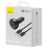 Baseus TZCCZM-0G USB-A / USB-C car charger 160W PPS / QC 5 / PD - gray