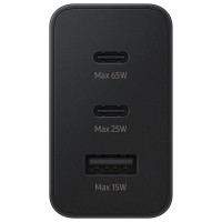 Samsung charger 2x USB Type C / USB PPS, Power Delivery PD 65W, QC 3.0, AFC, FCP black (EP-T6530NBEGEU)