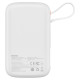Baseus Qpow power bank 10000mAh built-in USB Type-C cable 22.5W Quick Charge SCP AFC FCP white (PPQD020102)