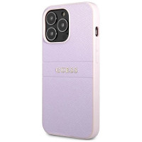Guess Saffiano Stripe iPhone 13 Pro Max Case - Purple