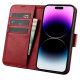 Icarer Wallet Case 2in1 iPhone 14 Pro Leather Flip Case Anti-RFID red (WMI14220726-RD)
