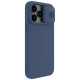 Nillkin CamShield Silky Silicone Case iPhone 14 Pro Case with Camera Protector Blue