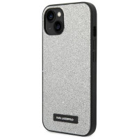 Karl Lagerfeld KLHCP14MG2ELS iPhone 14 Plus 6.7 "hardcase silver / silver Glitter Plaque Logo