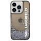 Karl Lagerfeld Liquid Glitter Elong case for iPhone 14 Pro Max - black