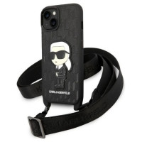 Karl Lagerfeld KLHCP14MSTKMK iPhone 14 Plus 6.7" black/black hardcase Monogram Ikonik Patch