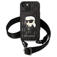 Karl Lagerfeld KLHCP14MSTKMK iPhone 14 Plus 6.7" black/black hardcase Monogram Ikonik Patch