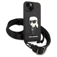 Karl Lagerfeld KLHCP14MSTKMK iPhone 14 Plus 6.7" black/black hardcase Monogram Ikonik Patch