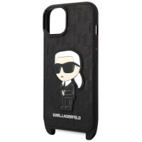 Karl Lagerfeld KLHCP14MSTKMK iPhone 14 Plus 6.7" black/black hardcase Monogram Ikonik Patch