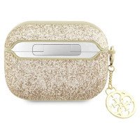 Guess GUAP2GLGSHD AirPods Pro 2 cover gold/gold Glitter Flake 4G Charm