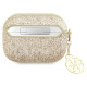 Guess GUAP2GLGSHD AirPods Pro 2 cover gold/gold Glitter Flake 4G Charm