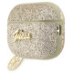 Guess GUAP2GLGSHD AirPods Pro 2 cover gold/gold Glitter Flake 4G Charm