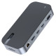 Choetech HUB Choetch M52 USB-C - USB-C PD/USB-C/USB-A/HDMI/VGA/DP/SD/TF/RJ45/AUX - gray