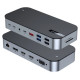 Choetech HUB Choetch M52 USB-C - USB-C PD/USB-C/USB-A/HDMI/VGA/DP/SD/TF/RJ45/AUX - gray