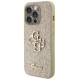 Guess Glitter Script Big 4G Case for iPhone 15 Pro Max - Gold