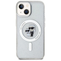 Karl Lagerfeld Karl&Choupette Glitter MagSafe case for iPhone 15 Plus - transparent