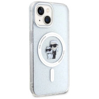 Karl Lagerfeld Karl&Choupette Glitter MagSafe case for iPhone 15 Plus - transparent