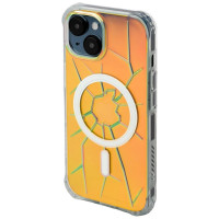 Kingxbar MagSafe Kingxbar PQY Crack Series silicone case for iPhone 15 - holographic