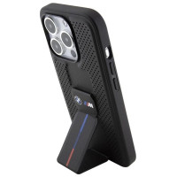 BMW Grip Stand Smooth & Perforated case for iPhone 15 Pro Max - black