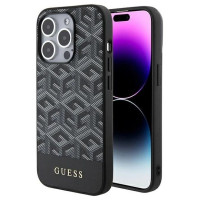 Guess GCube Stripes MagSafe case for iPhone 15 Pro - black