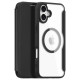 Dux Ducis Skin X Pro iPhone 16 Case with MagSafe and Flip Cover - Black