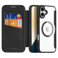 Dux Ducis Skin X Pro iPhone 16 Case with MagSafe and Flip Cover - Black