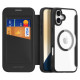 Dux Ducis Skin X Pro iPhone 16 Case with MagSafe and Flip Cover - Black