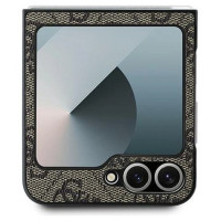 Guess Leather 4G Metal Logo Case for Samsung Galaxy Z Flip 6 - Brown