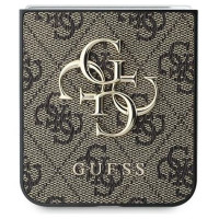 Guess Leather 4G Metal Logo Case for Samsung Galaxy Z Flip 6 - Brown
