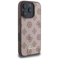 Guess Peony Script MagSafe iPhone 16 Pro Case - Brown