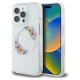 Guess IML Flowers Wreath MagSafe iPhone 16 Pro Case - Clear