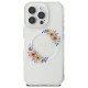 Guess IML Flowers Wreath MagSafe iPhone 16 Pro Case - Clear