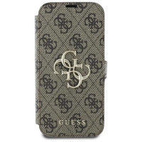 Guess 4G Metal Logo iPhone 16 Plus Case - Brown