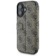 Guess 4G Metal Logo iPhone 16 Plus Case - Brown