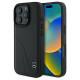 Mercedes MB Curved Stitches Leather iPhone 16 Pro Case - Black