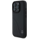 Mercedes MB Curved Stitches Leather iPhone 16 Pro Case - Black