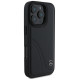 Mercedes MB Curved Stitches Leather iPhone 16 Pro Case - Black