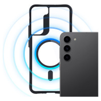 3Mk Protection 3mk Satin Armor MagCase with MagSafe for Samsung Galaxy S23+ - Transparent with Black Frame