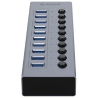 Orico BT2U3-10AB Hub 10x USB-A 3.0 with switches - gray