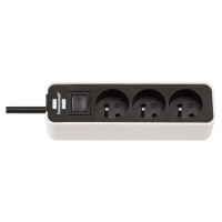 Brennenstuhl Ecolor power strip 3 sockets 3m - white